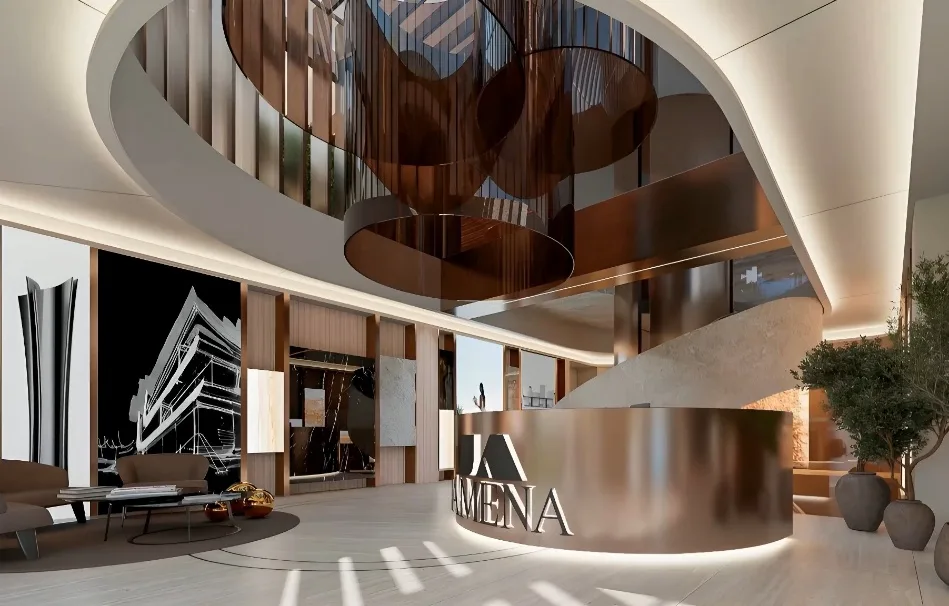Interior de la futura sede corporativa de Jamena Construcciones